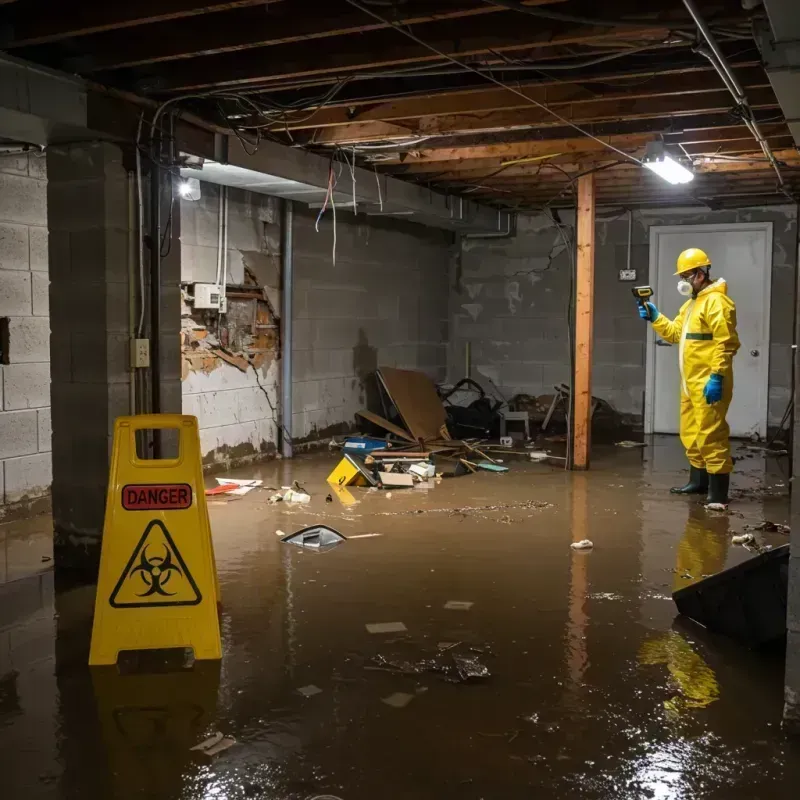 Flooded Basement Electrical Hazard in Channel Lake, IL Property