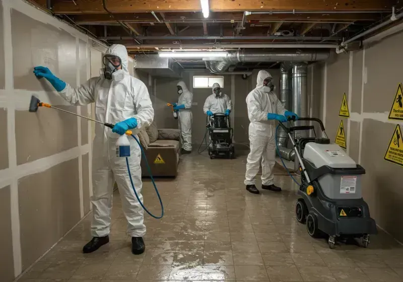 Basement Moisture Removal and Structural Drying process in Channel Lake, IL